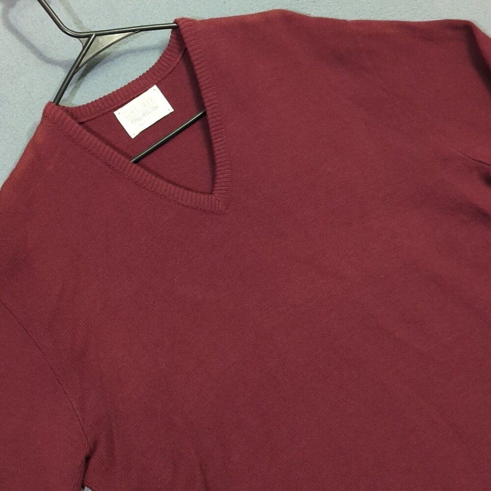 Lord Jeff VTG Sweater Mens XL Red Tall Fellow V Neck Pullover Orlon Acrylic Wool